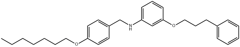 N-[4-(Heptyloxy)benzyl]-3-(3-phenylpropoxy)aniline Struktur