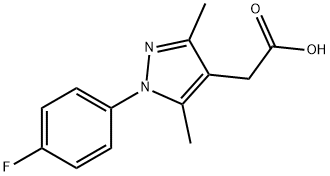 [1-(4-fluorophenyl)-3,5-dimethyl-1H-pyrazol-4-yl]acetic acid Struktur