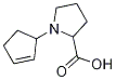 1-Cyclopent-2-en-1-ylpyrrolidine-2-carboxylic  acid Struktur