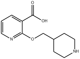 2-(Piperidin-4-ylmethoxy)nicotinic  acid Struktur