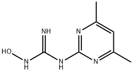 N-(4,6-dimethylpyrimidin-2-yl)-N'-hydroxyguanidine Struktur