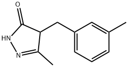 5-methyl-4-(3-methylbenzyl)-2,4-dihydro-3H-pyrazol-3-one Struktur