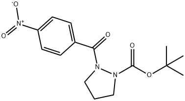 tert-butyl 2-(4-nitrobenzoyl)-1-pyrazolidinecarboxylate Struktur