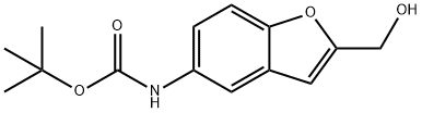 tert-butyl N-[2-(hydroxymethyl)-1-benzofuran-5-yl]carbamate Struktur