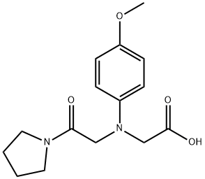 [(4-methoxyphenyl)(2-oxo-2-pyrrolidin-1-ylethyl)amino]acetic acid Struktur