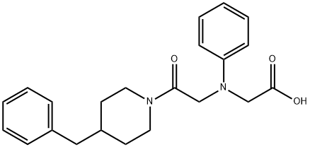 [[2-(4-benzylpiperidin-1-yl)-2-oxoethyl](phenyl)amino]acetic acid Struktur