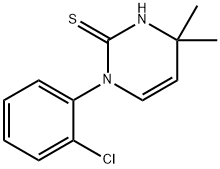 1-(2-chlorophenyl)-4,4-dimethyl-1,4-dihydropyrimidine-2-thiol Struktur