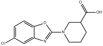 1-(5-chloro-1,3-benzoxazol-2-yl)piperidine-3-carboxylic acid Struktur