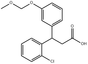 3-(2-chlorophenyl)-3-[3-(methoxymethoxy)phenyl]propanoic acid Struktur