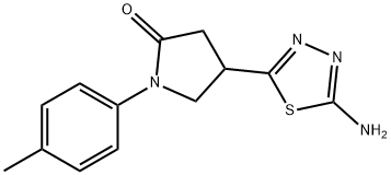 4-(5-amino-1,3,4-thiadiazol-2-yl)-1-(4-methylphenyl)pyrrolidin-2-one Struktur