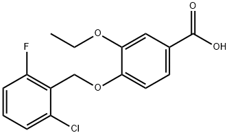 4-[(2-chloro-6-fluorobenzyl)oxy]-3-ethoxybenzoic acid Struktur