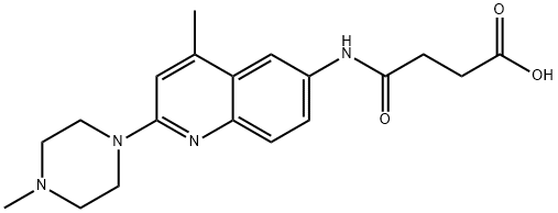 4-{[4-methyl-2-(4-methylpiperazin-1-yl)quinolin-6-yl]amino}-4-oxobutanoic acid Struktur