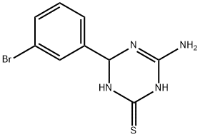 4-amino-6-(3-bromophenyl)-1,6-dihydro-1,3,5-triazine-2-thiol Struktur