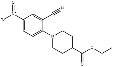 ethyl 1-(2-cyano-4-nitrophenyl)piperidine-4-carboxylate Struktur