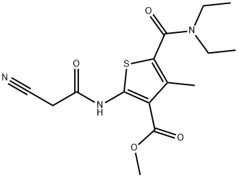 methyl 2-[(cyanoacetyl)amino]-5-[(diethylamino)carbonyl]-4-methylthiophene-3-carboxylate Struktur