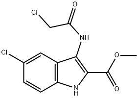 methyl 5-chloro-3-[(chloroacetyl)amino]-1H-indole-2-carboxylate Struktur