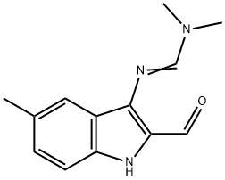 N'-(2-formyl-5-methyl-1H-indol-3-yl)-N,N-dimethylimidoformamide Struktur