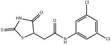 N-(3,5-dichlorophenyl)-2-(2-mercapto-4-oxo-4,5-dihydro-1,3-thiazol-5-yl)acetamide Struktur