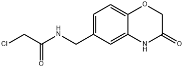 2-chloro-N-[(3-oxo-3,4-dihydro-2H-1,4-benzoxazin-6-yl)methyl]acetamide Struktur