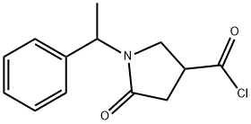 5-oxo-1-(1-phenylethyl)pyrrolidine-3-carbonyl chloride Struktur