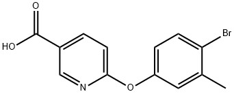 6-(4-bromo-3-methylphenoxy)nicotinic acid Struktur