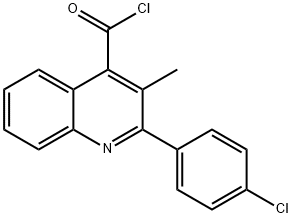 2-(4-chlorophenyl)-3-methylquinoline-4-carbonyl chloride Struktur