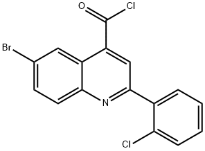 6-bromo-2-(2-chlorophenyl)quinoline-4-carbonyl chloride Struktur