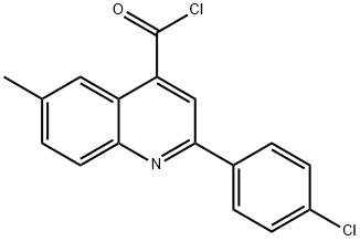 2-(4-chlorophenyl)-6-methylquinoline-4-carbonyl chloride Struktur