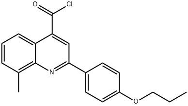 8-methyl-2-(4-propoxyphenyl)quinoline-4-carbonyl chloride Struktur