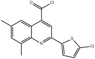 2-(5-chloro-2-thienyl)-6,8-dimethylquinoline-4-carbonyl chloride Struktur