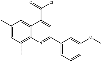 2-(3-methoxyphenyl)-6,8-dimethylquinoline-4-carbonyl chloride Struktur