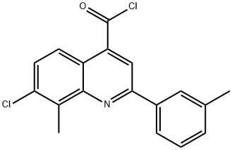 7-chloro-8-methyl-2-(3-methylphenyl)quinoline-4-carbonyl chloride Struktur