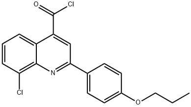 8-chloro-2-(4-propoxyphenyl)quinoline-4-carbonyl chloride Struktur