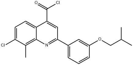 7-chloro-2-(3-isobutoxyphenyl)-8-methylquinoline-4-carbonyl chloride Struktur