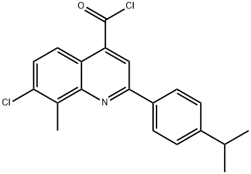 7-chloro-2-(4-isopropylphenyl)-8-methylquinoline-4-carbonyl chloride Struktur