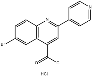 6-bromo-2-pyridin-4-ylquinoline-4-carbonyl chloride hydrochloride Struktur