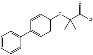 2-(biphenyl-4-yloxy)-2-methylpropanoyl chloride Struktur