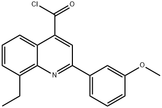 8-ethyl-2-(3-methoxyphenyl)quinoline-4-carbonyl chloride Struktur