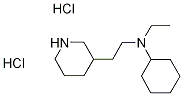 N-Ethyl-N-[2-(3-piperidinyl)ethyl]cyclohexanaminedihydrochloride Struktur