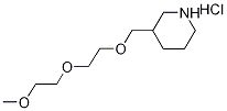 3-{[2-(2-Methoxyethoxy)ethoxy]methyl}piperidinehydrochloride Struktur