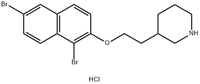 3-{2-[(1,6-Dibromo-2-naphthyl)oxy]-ethyl}piperidine hydrochloride Struktur