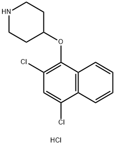 4-[(2,4-Dichloro-1-naphthyl)oxy]piperidinehydrochloride Struktur