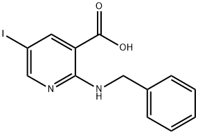 2-(Benzylamino)-5-iodonicotinic acid Struktur