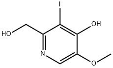 2-(Hydroxymethyl)-3-iodo-5-methoxy-4-pyridinol Struktur