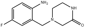 4-(2-Amino-5-fluorobenzyl)-2-piperazinone Struktur