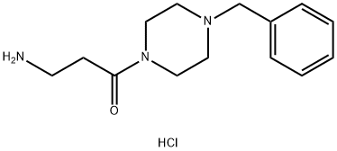 3-Amino-1-(4-benzyl-1-piperazinyl)-1-propanonehydrochloride Struktur