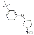 3-[3-(tert-Butyl)phenoxy]pyrrolidine hydrochloride Struktur