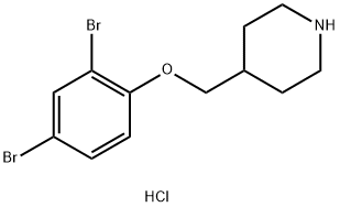 4-[(2,4-Dibromophenoxy)methyl]piperidinehydrochloride Struktur