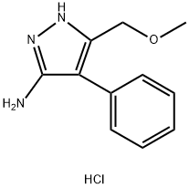 5-Methoxymethyl-4-phenyl-2H-pyrazol-3-ylaminehydrochloride Struktur