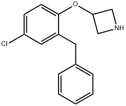 3-(2-Benzyl-4-chlorophenoxy)azetidine Struktur